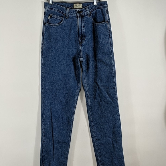 LL Bean Natural Fit Flannel Lined Jeans Size 32/34 - Picture 7 of 10